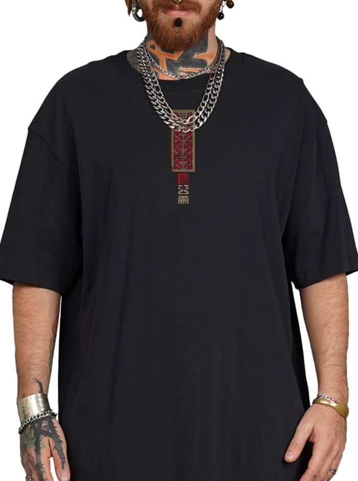 SNAP OVERSIZE T-SHIRT BLACK - Image 3