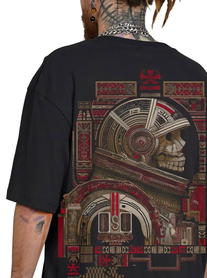 SNAP OVERSIZE T-SHIRT BLACK - Image 5