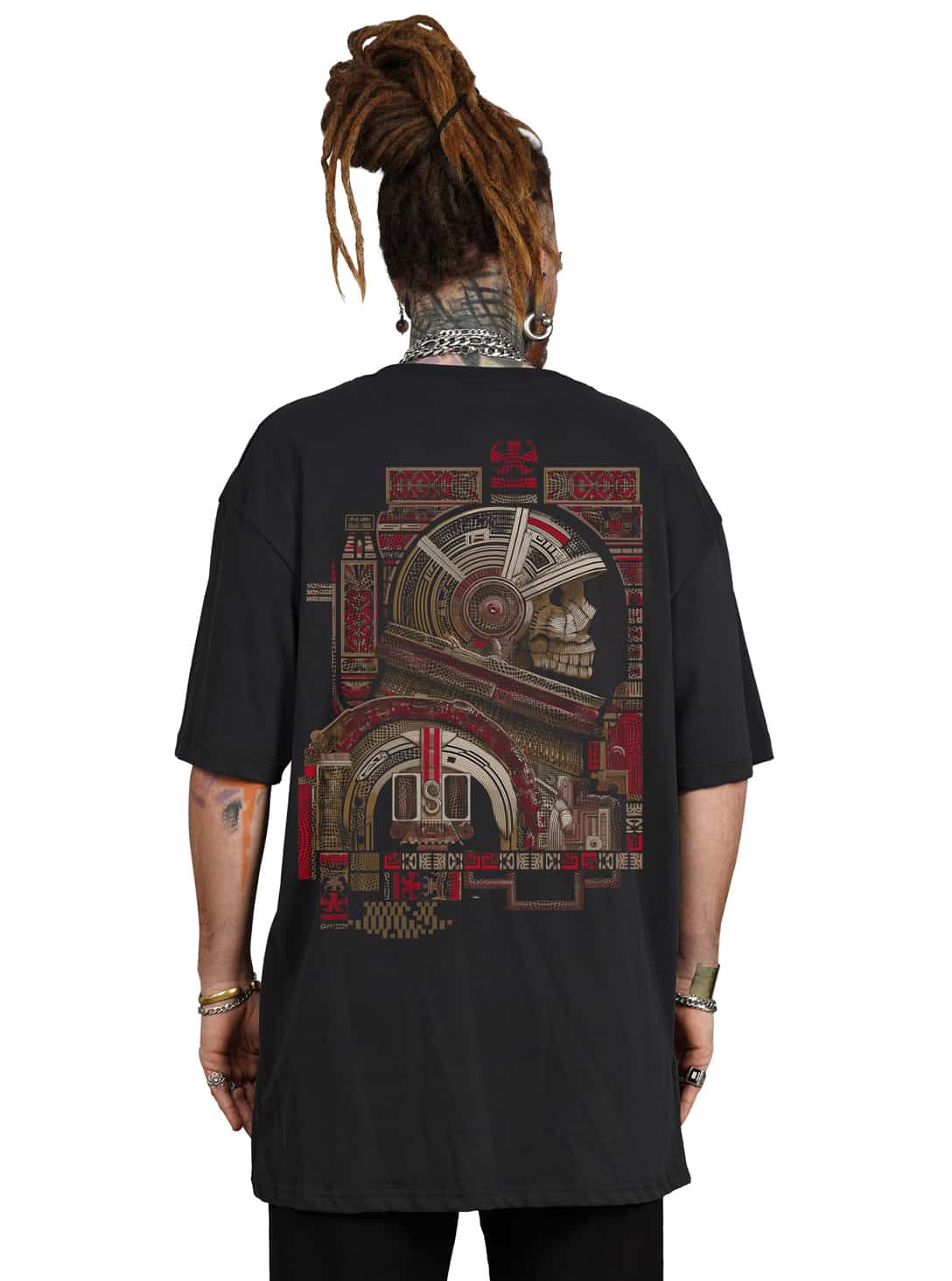 SNAP BLACK_0003_Layer 83 SNAP OVERSIZE T-SHIRT BLACK - Image 1
