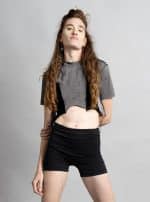 SONIC WOMEN CROP TOP GALAXY GREY - Image 3