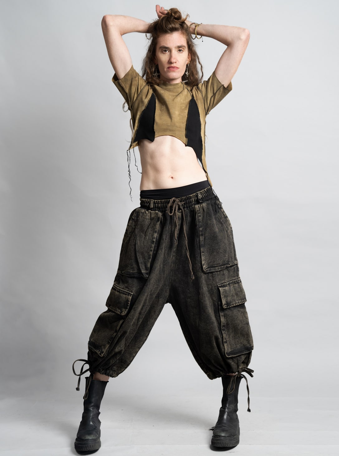 STONE-TD-4 SONIC CROP TOP STONE TIE DYE - Image 1