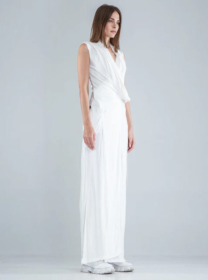 Sorcerer Ho-WOEMN WRAPED Maxi Dress OFFWHITE - Image 3