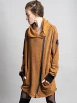 Token- Women Oversize Zip Hoodie Moka - Image 3