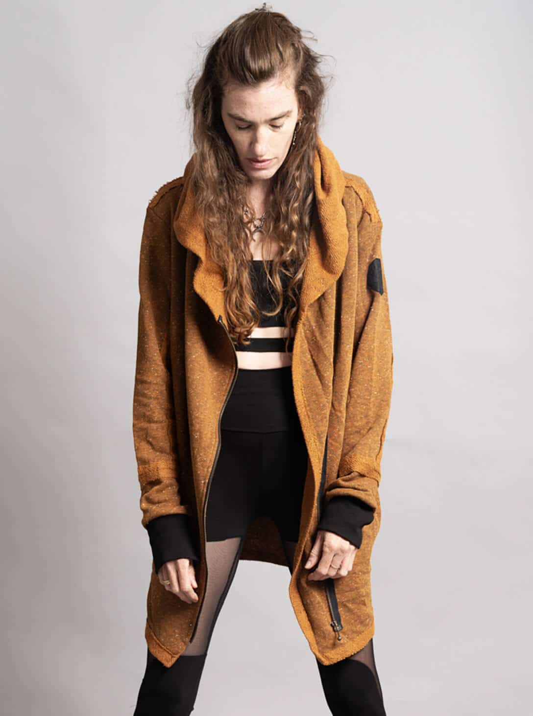TOKEN HAMRA_0001_Group 105 Token- Women Oversize Zip Hoodie Moka - Image 1
