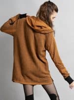 Token- Women Oversize Zip Hoodie Moka - Image 2