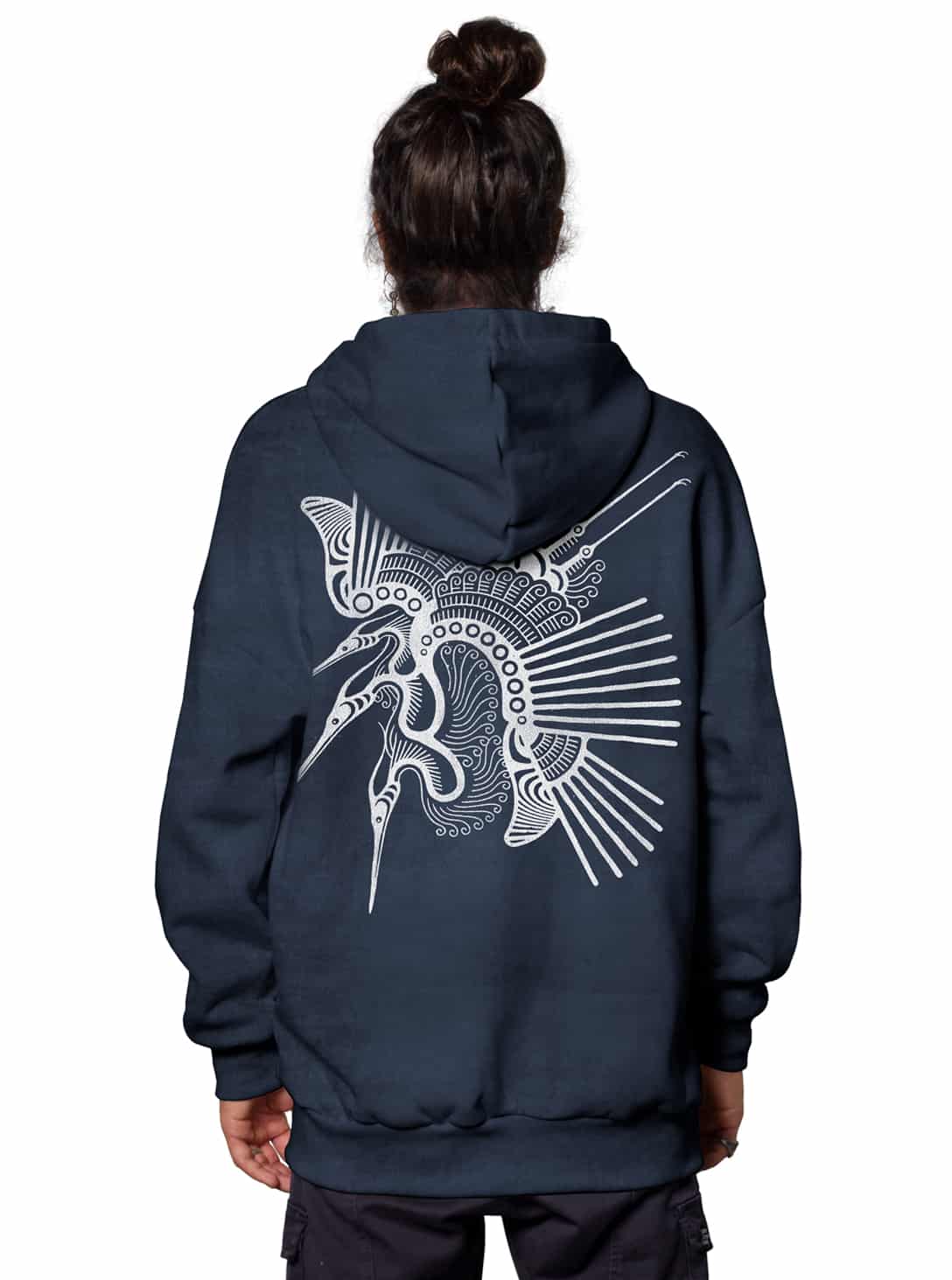 TSURU HO BLUE WASH_0003_Layer 102 TSURU OVERSIZE WASH HOOD BLUE - Image 1