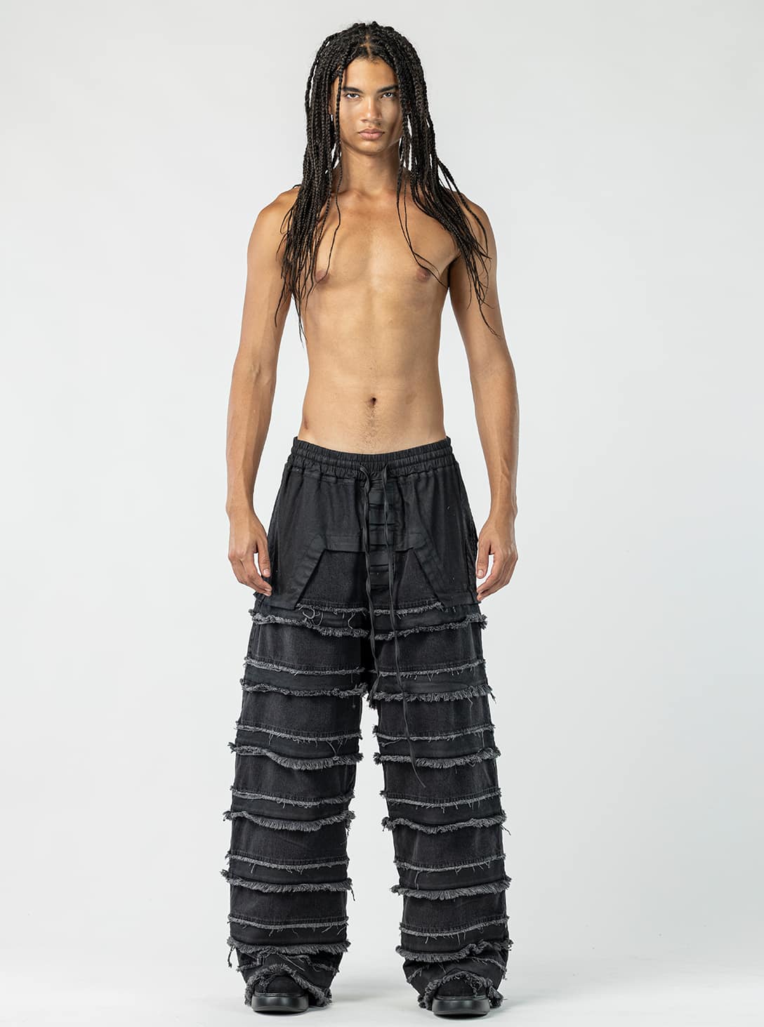 Tanaka Pants BLK_0004_4T4A3215 Tanaka MEN Pants BLACK - Image 1