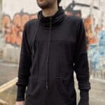 Val MEN HOOD Black TEXTURE