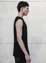 Vetune MEN'S SEETHROUGH Tank BLACK - Image 4