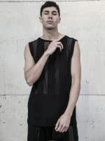 Vetune MEN'S SEETHROUGH Tank BLACK
