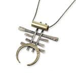 Warmth Warrior Necklace SILVER & BRASS – psychedelic jewelry | Plazmalab