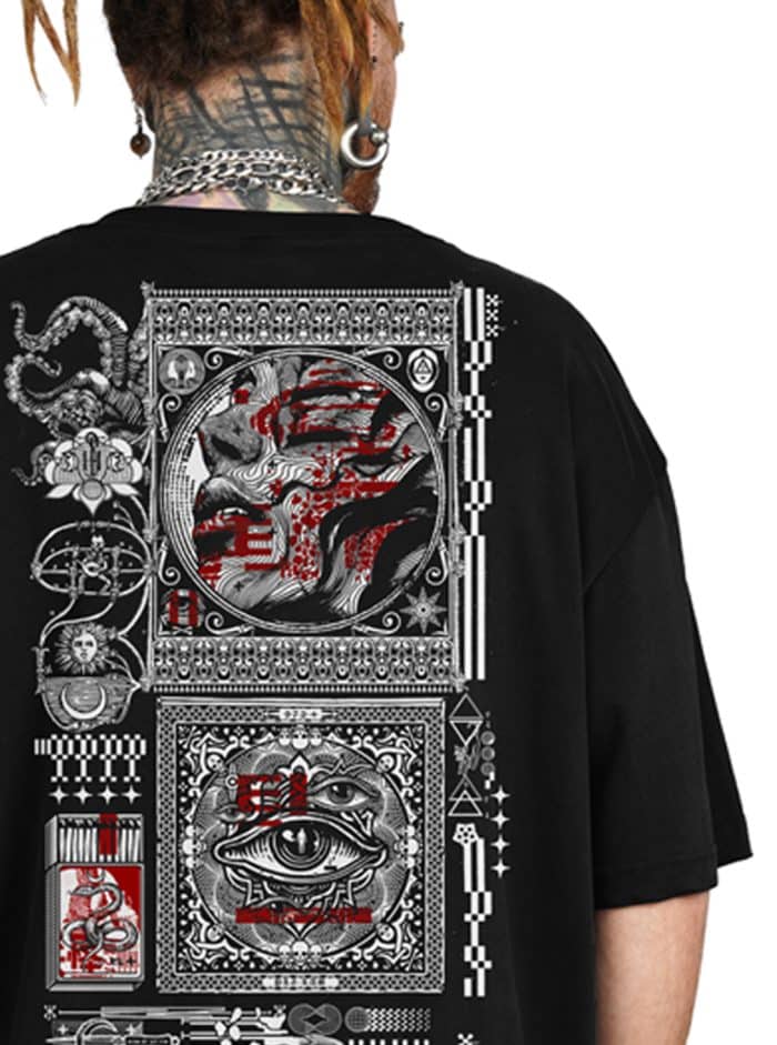WHISPER OVERSIZE T-SHIRT BLACK - Image 3