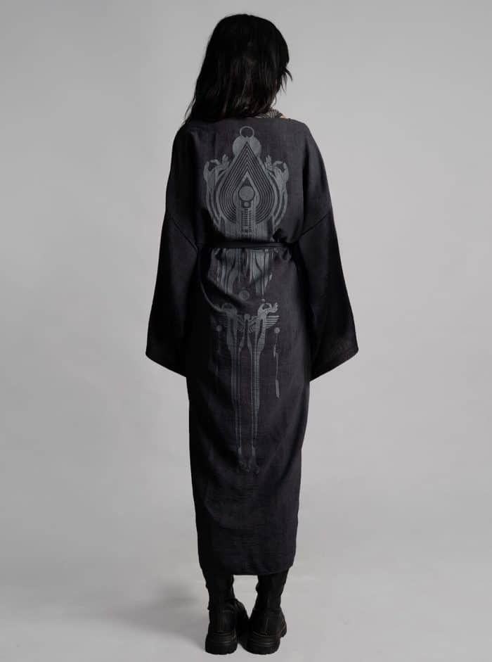 Yukata WOMEN KIMONO WASH Black - Image 4