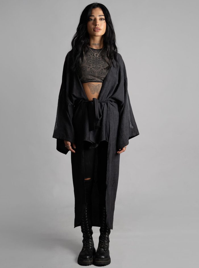 Yukata WOMEN KIMONO WASH Black - Image 2