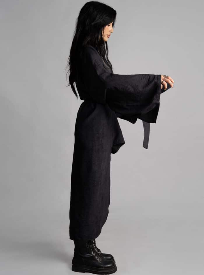 Yukata WOMEN KIMONO WASH Black - Image 3
