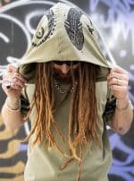 Zikit MEN'S HOODED T-SHIRT Olive - Image 4