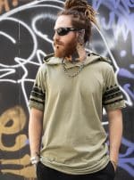 Zikit MEN'S HOODED T-SHIRT Olive - Image 3
