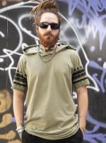 Zikit MEN'S HOODED T-SHIRT Olive - Image 5