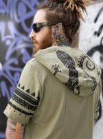 Zikit MEN'S HOODED T-SHIRT Olive