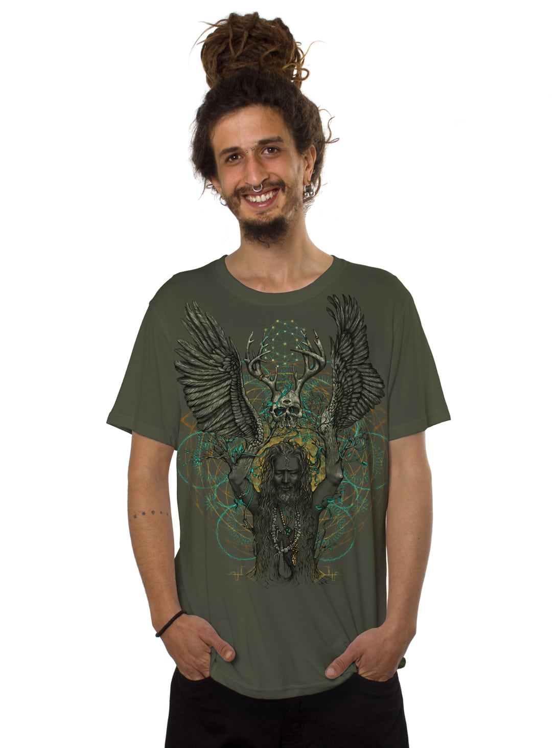 darudar-olive-grinded-03 darudar MEN'S SHIRT olive - Image 1