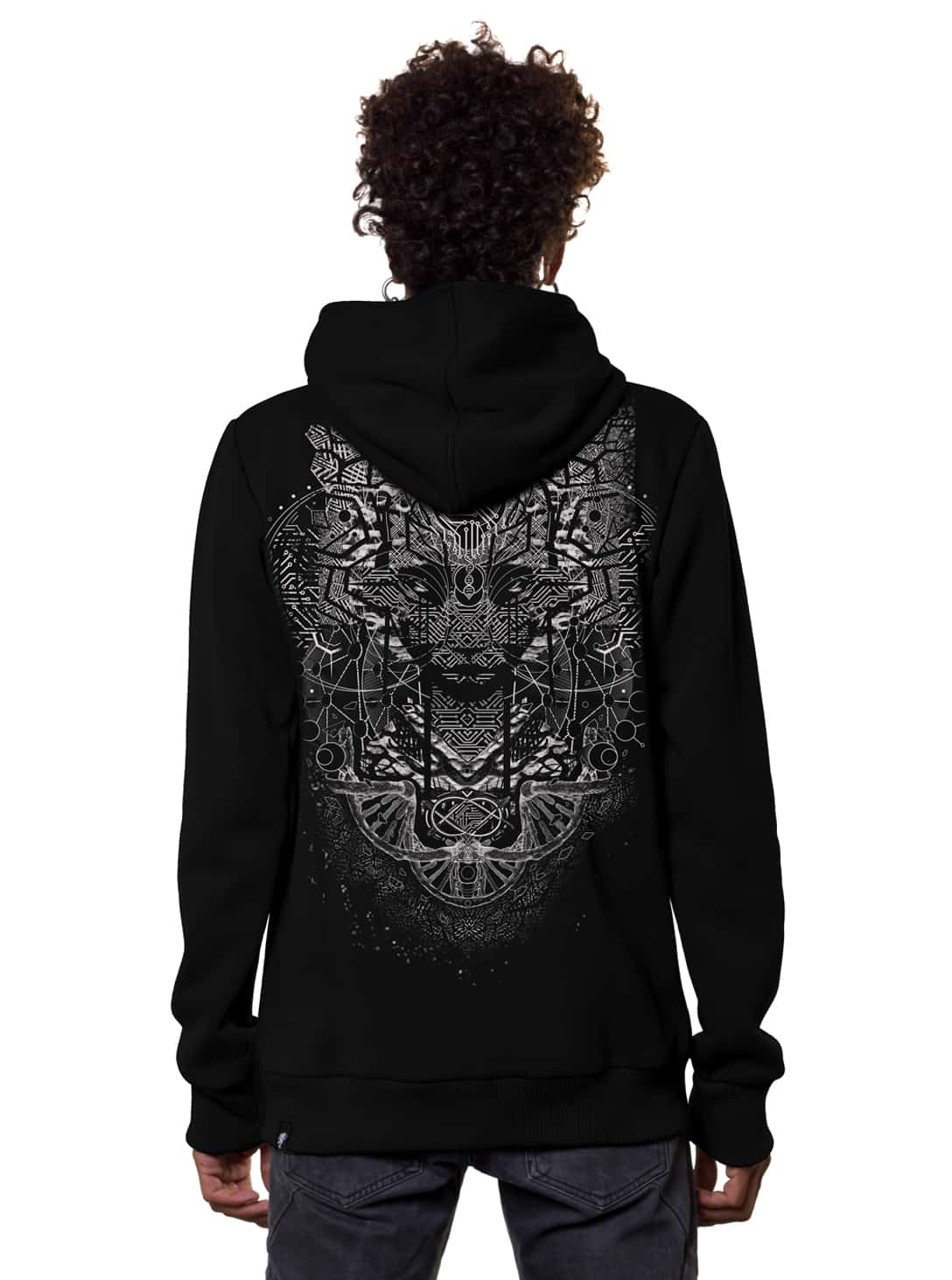 digital nature black2 digital nature MEN'S HOOD black - Image 1