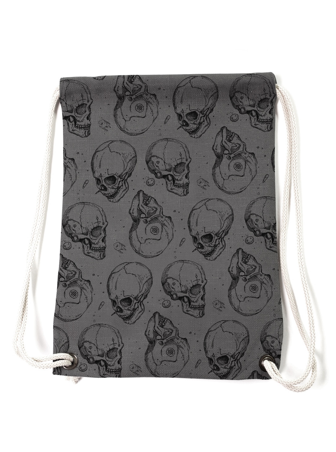 skull-bag-grey-black(1) skull bagpack grey black - Image 1