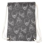 skull bagpack grey white