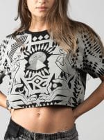SOLOMANTRA CROP BLACK & SILVER - Image 2