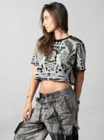 SOLOMANTRA CROP BLACK & SILVER - Image 3