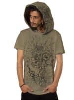 Wood Spirit MOKA – men's trippy psytrance t-shirt | Plazmalab