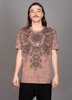 GRID THEORY T-SHIRT TIE DYE BROWN