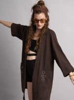 NUNU WOMEN'S KIMONO BROWN