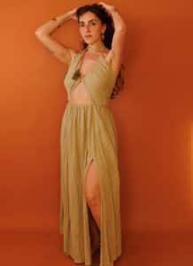 MAY WOMEN'S DRESS-OLIVE