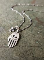 Silver Hamsa Necklace - Image 2