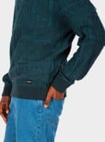 Theo MEN'S Structure Knit black-DARK JUNGLE - Image 3