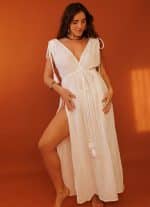 JASMIN WOMEN'S DRESS-OFFWHITE