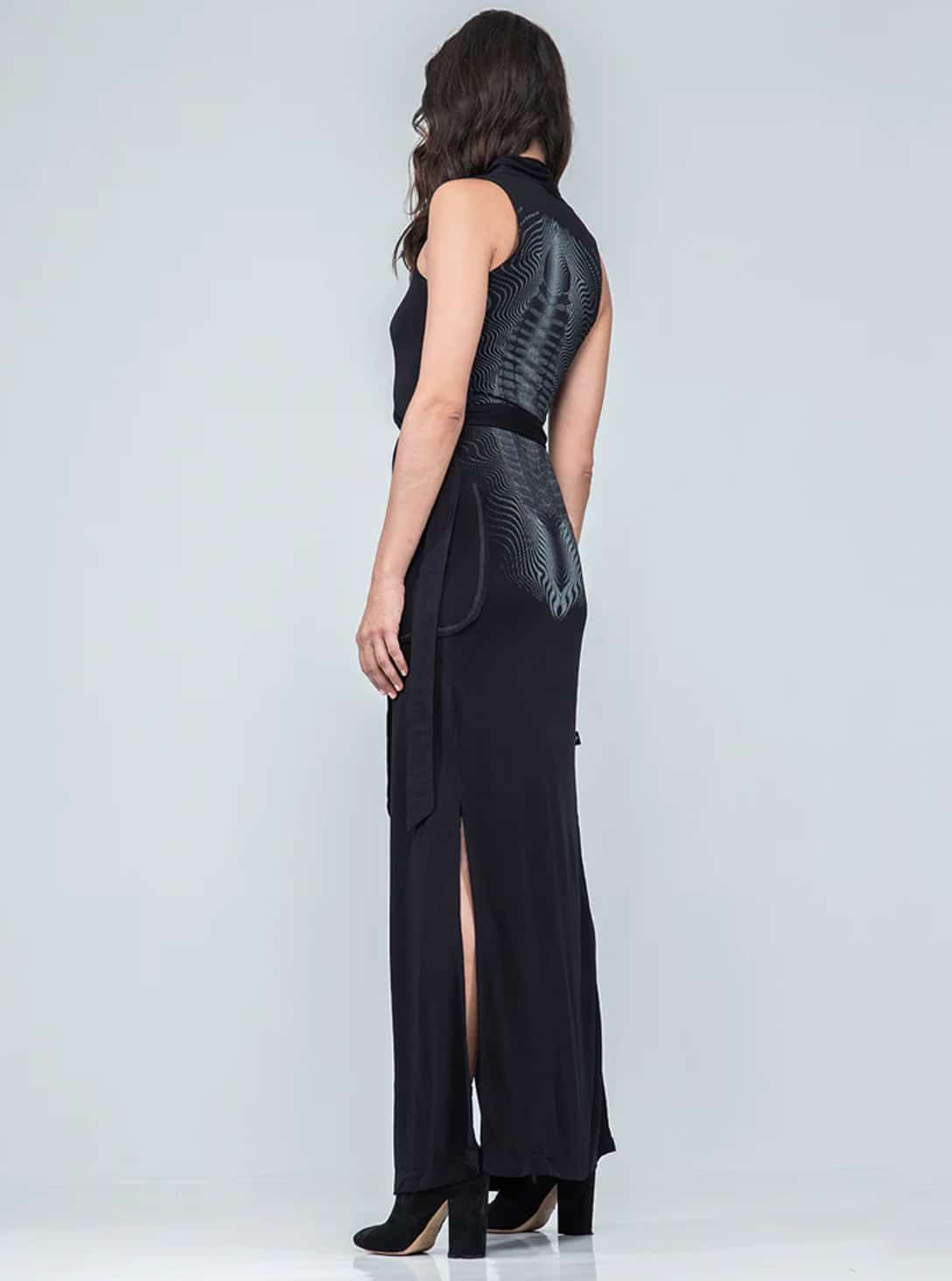 BLACK_0004_Layer 2 PHARAOH WOMEN'S MAXI DRESS BLACK - Image 1