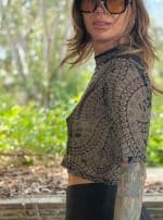 Keara Black Women Mesh Top - Image 3