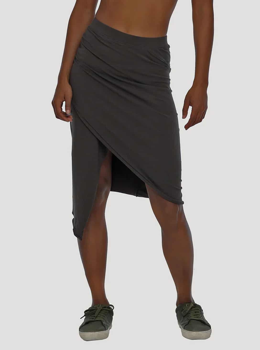 OLIVE_0002_Layer 18 SHULA WOMEN'S SKIRT OLIVE - Image 1