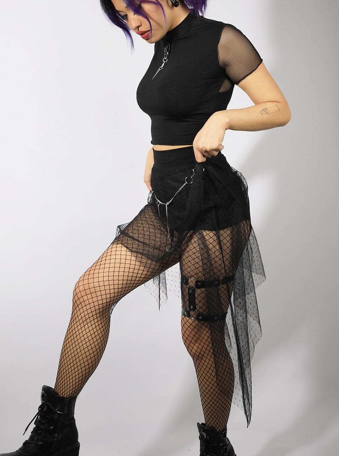 3399-1.jpg PIXIE WOMEN'S SKIRT BLACK - Image 1