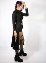 POLLY WOMEN LONG SHIRT-BLACK - Image 3