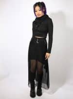 MOON WOMEN'S SKIRT- BLACK DOTS - Image 5