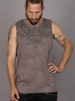 SHII MEN TANK TOP BROWN - Image 2