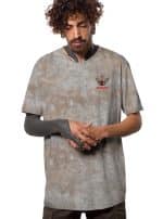 COSMIC COWBOY MEN T-SHIRT GREY TEXTURE - Image 2