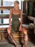 FAIRY CUP MINI DRESS OLIVE
