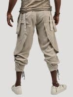 FREDDY MEN PANTS WITH STRAPS NATURAL - Image 2