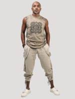 FREDDY MEN PANTS WITH STRAPS NATURAL - Image 5