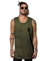 MIKO OLIVE TIE DYE- MEN'S TANK TOP - Image 4