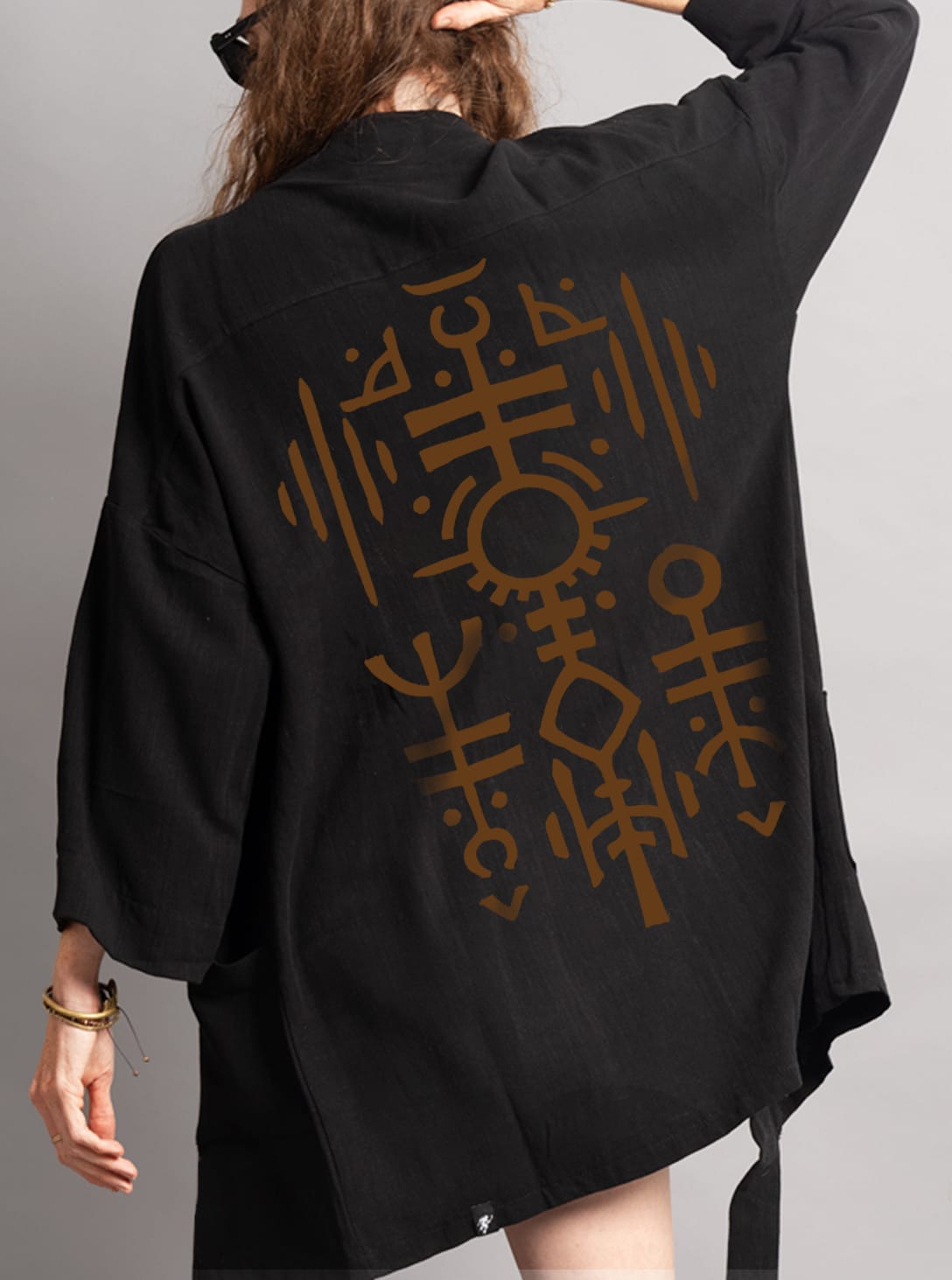 NUNU-KIMONO-BLK-21-1.jpg NUNU MIDI KIMONO BLACK (Women) - Image 1