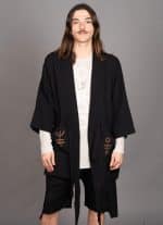 NUNU MIDI KIMONO BLACK - Image 4